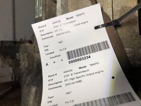 400-02164b Ford Manual Transmission High Specific Output Engine Fits 86-91 Tempo 1317