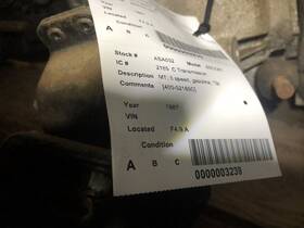 400-02165c Ford Manual Transmission 5 Speed Tbi Fits 87-90 Escort 1323