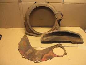 Ford Eag-6392-b Vintage 1950s 6 Cylinder Bellhousing And Splash Pan Starter Plate