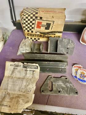 Hurst Shifters 374-0002 Herbert Poster Trans Mount Vintage Original Box/parts Tri Five Conversion