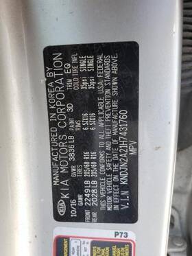 Kia 4300026876 Used Manual Transmission Assembly Fits 2017 Soul Mt 1.6l Vin 2 8th Digit Gr