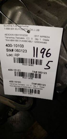 400-10103 Subaru Manual Transmission Fits 17-19 Impreza 119395