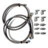 Transmission Cooler 48inch Hose Kit Single Dual Pass Flexible Stainless Steel