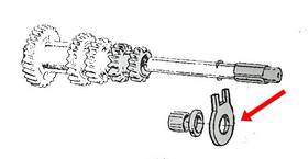 Unipart 22b695 Rear Laygear Thrust Washer Late Mgb