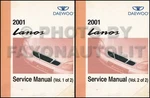 2001 Daewoo Lanos Service Manual Volume Set Dealer Factory Repair Shop Books. Fixed Price $139.00.