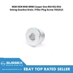 Mini Bmw Cooper One R50 R52 R53 Getrag Gearbox Drain / Filler Plug Screw 7602815. Fixed Price $21.61.