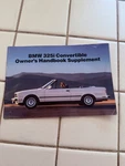Bmw 325I Convertible Owners Manual Handbook 1987. Fixed Price $49.99.