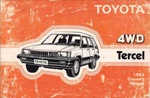 1983 Toyota 4WD Tercel Owners Manual Four Wheel Drive Wagon Guide Book. Fixed Price $32.95.
