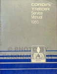 1985 Mitsubishi Cordia And Tredia Shop Manual Original Repair Service Book. Fixed Price $31.95.