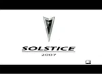 2007 Pontiac Solstice Owner's Manual. Fixed Price $45.00.