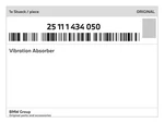 Genuine Bmw Vibration Absorber 25-11-1-434-050 New. Fixed Price $75.37.