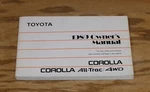 Original 1989 Toyota Corolla All-trac 4WD Owners Operators Manual. Fixed Price $18.00.
