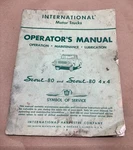 Original 1960S Operators Instruction Manual For International Scout 80 4X4 Truck. Fixed Price $45.00.