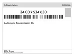 Genuine Bmw Automatic Transmission Eh 24-00-7-534-630 New. Fixed Price $5141.65.
