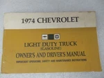 Chevy Pickup Tchevall 1974 Owners Manual 17362. Fixed Price $16.99.