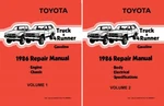 1986 Toyota 4-RUNNER, Truck Factory Shop Service Manual. Fixed Price $186.00.
