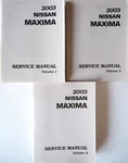 2003 Nissan Maxima Factory Shop Repair Service Manual Volume Set Original. Fixed Price $192.47.