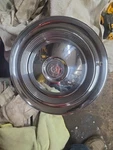 55' To 58' Packard Clipper (4) Hub Caps (3) Trim Rings. Fixed Price $70.00.