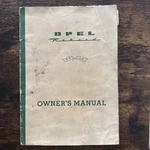 Opel Rekord Owners Manual English 1960 Edition Original. Fixed Price $50.00.